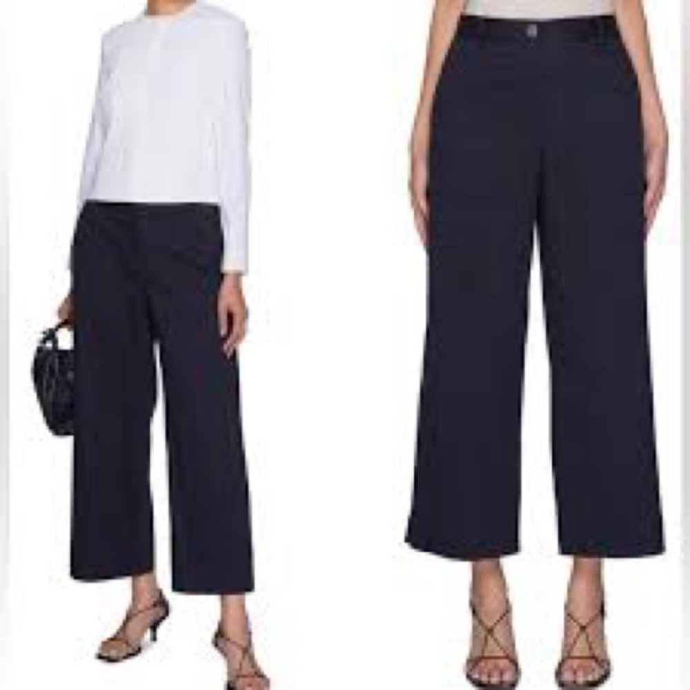 Theory Utility Patch Wide Leg Pants Black Size 8